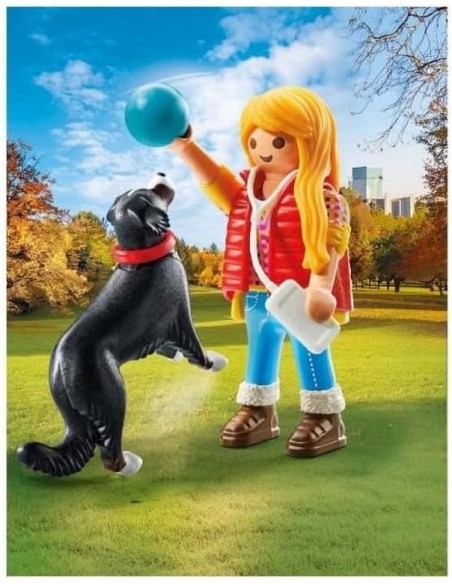 PLAYMOBIL-MUJER PERRO MONTAÑA 71738