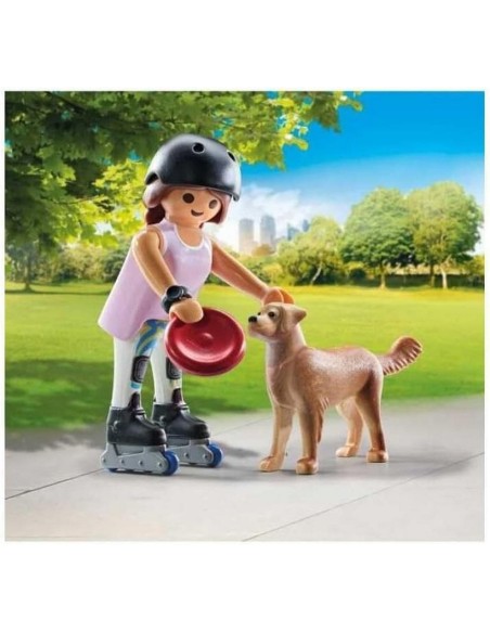 PLAYMOBIL-PATINADORA PERRO RETRIEV.71739