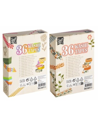 CRAFT-PACK 36 WASHI TAPE 3MTS. CR3012/GE