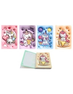 UNICORN-LIBRETA ACOLCHADA 3D 6651