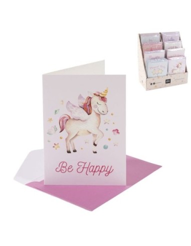 POSTAL FELICITACION UNICORNIO 8 MOD.