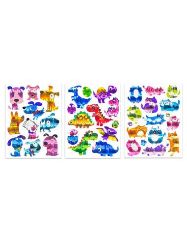 ADHES.STICKERS C-TOP HOLOGR.ANIMAL.14x18