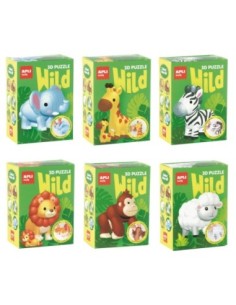 APLI-PUZZLES 3D WILD (6 MODELOS)