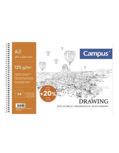 BL.DIBUJO CAMPUS A3 24H.125G.ESP.MP.LISO