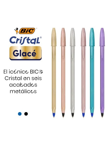 BOLIGRAFO BIC CRISTAL GLACE (BOTE 40)