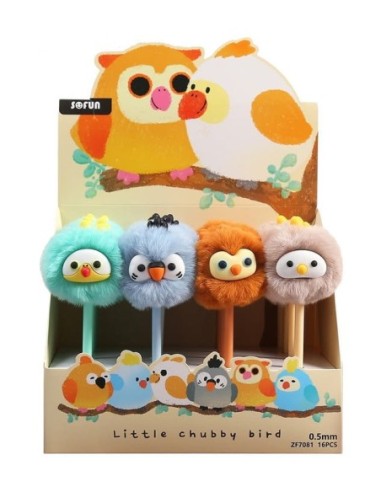 BOLIGRAFO POM POM BIRDS (EX.16)