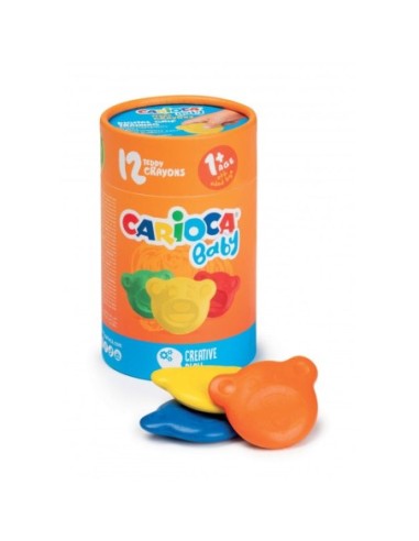 CARIOCA-BABY TEDDY CRAYONS TUBO 12 43957