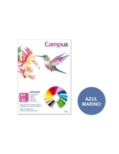 CARTULINA A4 CAMPUS 180G.AZ.MARINO P/100