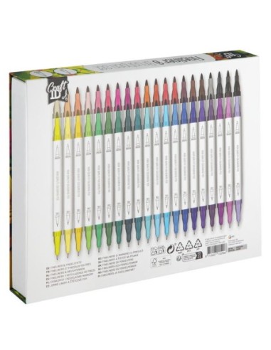 CRAFT-SET 40 ROTUL.FINELINER+BRUSHPEN