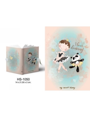 DIARIO CANDADO A5 168H.L.DANCING HS-1050