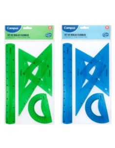 DIBUJO-JUEGO 4 PZAS. FLEXIBLE AZUL/VERDE