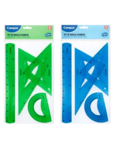 DIBUJO-JUEGO 4 PZAS. FLEXIBLE AZUL/VERDE
