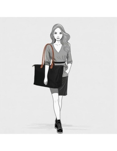 E.B.-BOLSA ASAS CLAIRE 45x32 BLACK 25001