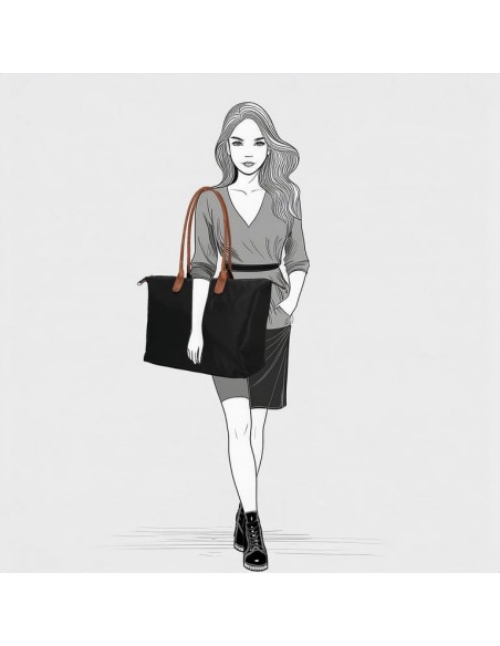 E.B.-BOLSA ASAS CLAIRE 45x32 BLACK 25001