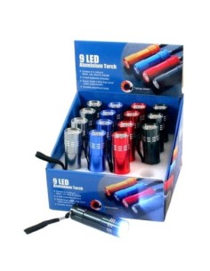 LINTERNA ALUM.9 LEDS COLORES (EX.16)