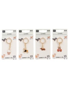LLAVERO PERROS DIVERTIDOS 4 MOD. 309238