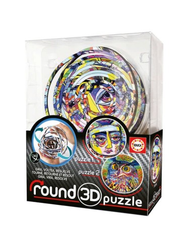 EDUCA-PUZZLE ROUND 3D ABSTRACT 19709