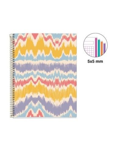 MR.-N.BOOK4 A4 100H.CLA.WAVES BOHO