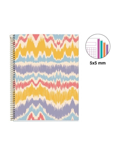 MR.-N.BOOK4 A4 100H.CLA.WAVES BOHO