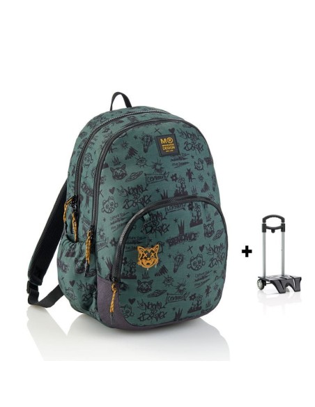 MR.NOT BORING-MOCHILA TRIPLE C/CAR.VERDE