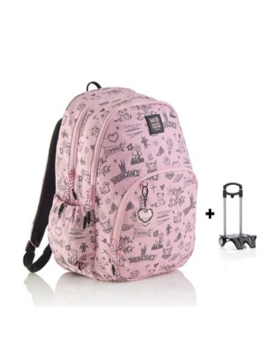 MR.NOT BORING-MOCHILA TRIPLE C/CARR.ROSA