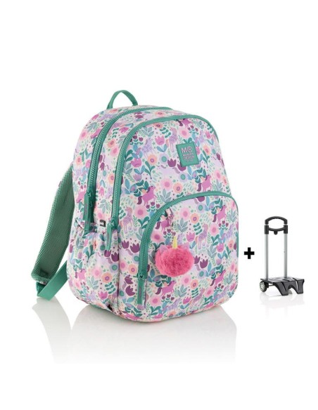 MR.UNICORN-MOCHILA TRIPLE C/CARRO 19778