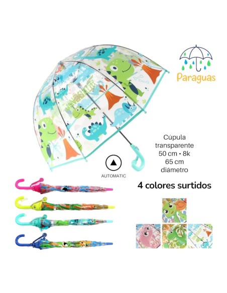 PARAGUAS INFANTIL AUTOM.JURASSIC ZX-0055