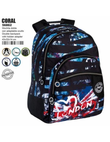 PERONA-MOCHILA DOBLE A.O.CG CORAL 56862
