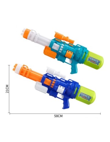 PISTOLA RIFLE AGUA 58CM.COLORES 03-01288