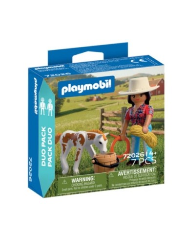 PLAYMOBIL-DUO PACK JINETE CABALLO 72026