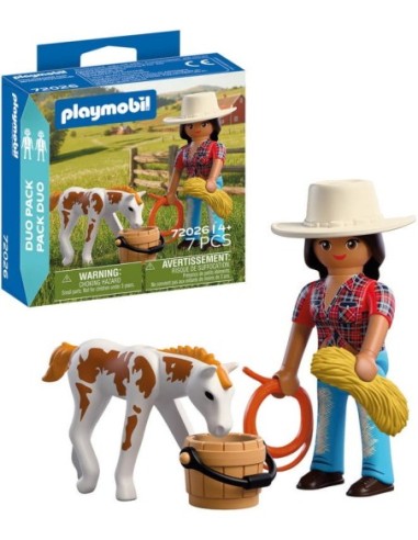 PLAYMOBIL-DUO PACK JINETE CABALLO 72026