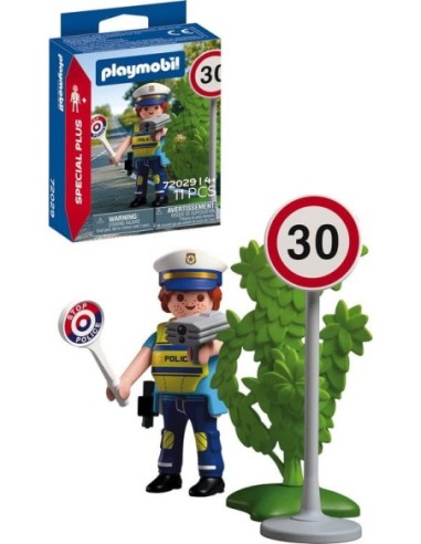 PLAYMOBIL-FIG.POLICIA RADAR VELOC. 72029