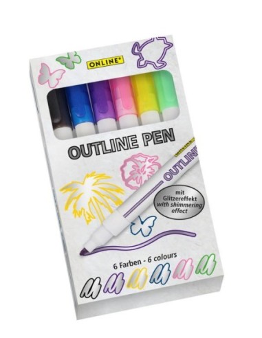 ROTULADORES CONTORNO ONLINE -SET 6-