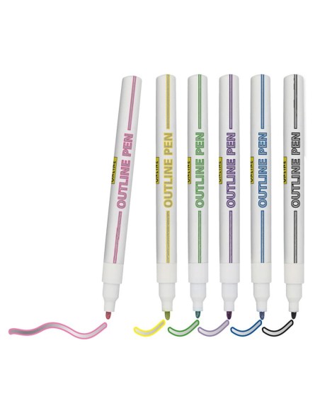 ROTULADORES CONTORNO ONLINE -SET 6-