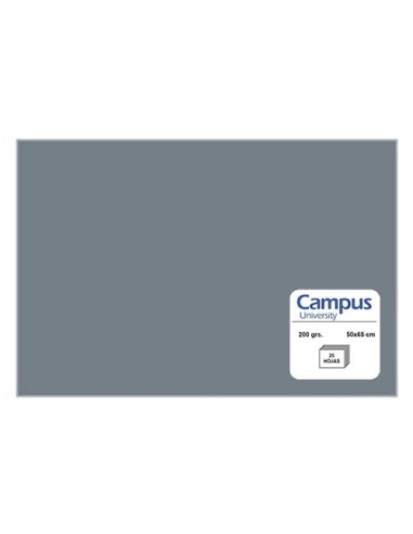 CARTULINA CMP 185G.50x65 GRIS OSC. P/25