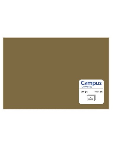 CARTULINA CMP 185G.50x65 MARRON P/25