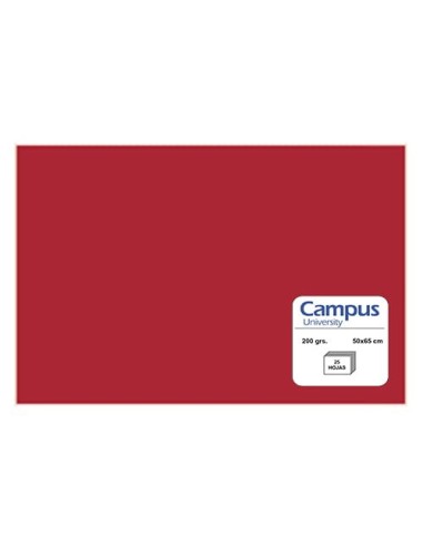 CARTULINA CMP 185G.50x65 ROJO P/25