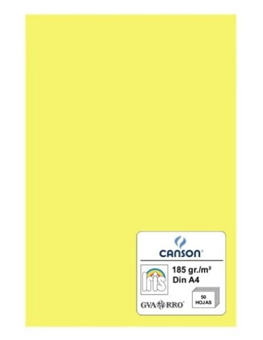 CARTULINA IRIS A4 AMARILLO LIMON-50 UN.-