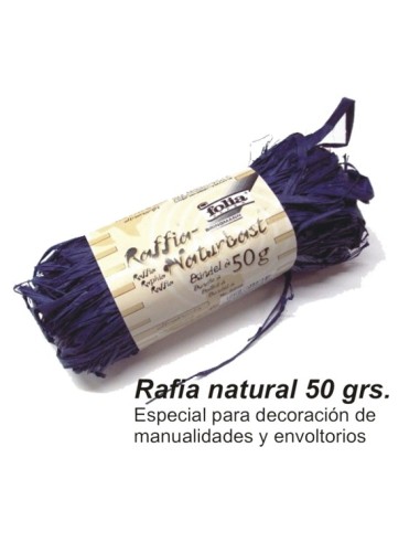 FOLIA-RAFIA NATURAL 50GR.AZUL REAL 9035