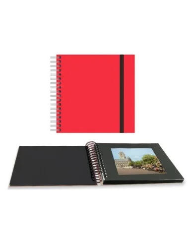 ALBUM FOTOS ESP.WIRE 25x25 30H.ROJO