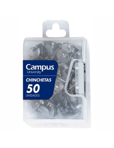 CHINCHETAS CROMADAS CAMPUS -CAJA 50-