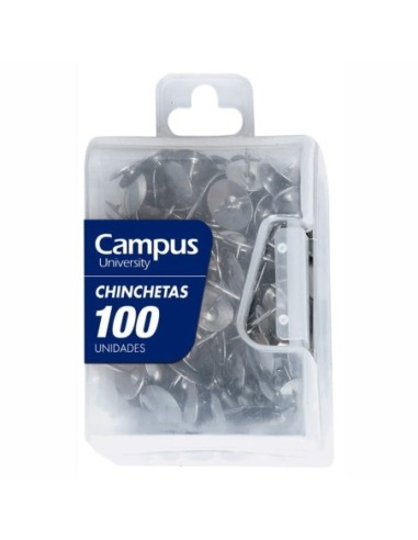 CHINCHETAS CROMADAS CAMPUS -CAJA 100-