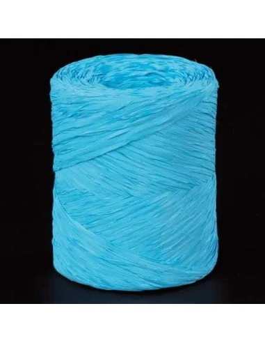 CINTA ADORNO RAFIA AZUL 200 M.