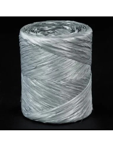 CINTA ADORNO RAFIA METAL PLATA 200 M.