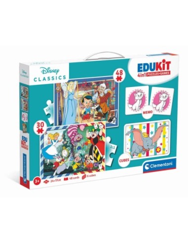 CLEMENT.-EDUKIT 4x1 DISNEY CLASSIC.18290