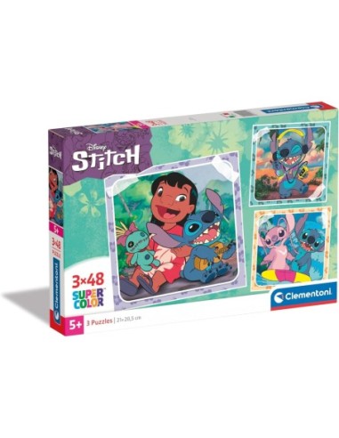 CLEMENT.-PZLE.3x48 DISNEY STITCH 25321