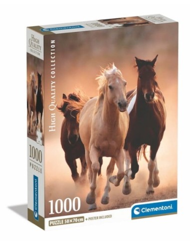 CLEMENT.-PZLE.1000PZ.RUNN.HORSES 39771