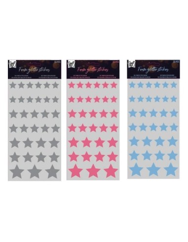 CRAFT-ADHESIVOS FOAM ESTRELLAS GLITTER