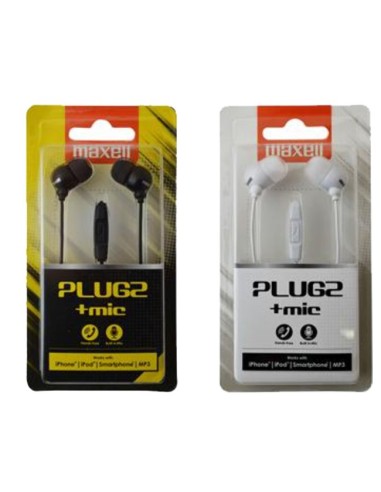 AURICULARES MAXELL PLUGZ C/MICRO