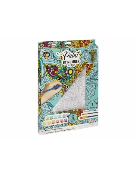 CRAFT-SET PAINT NUMBERS 30x40 JIRAFA